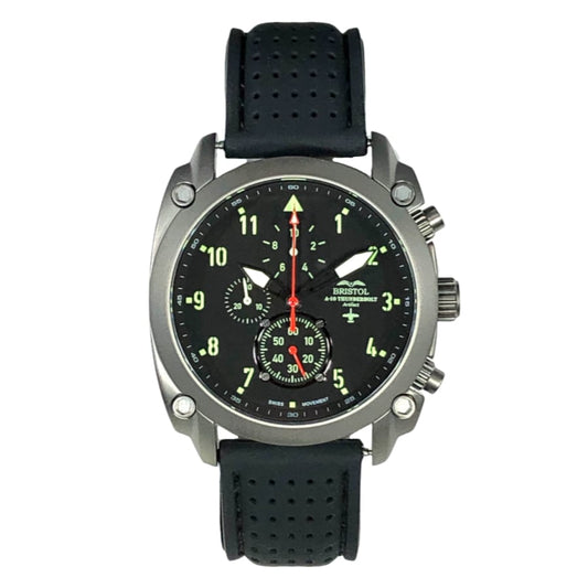 A-10 Thunderbolt Tribute - Gunmetal Finish, Silicone Band