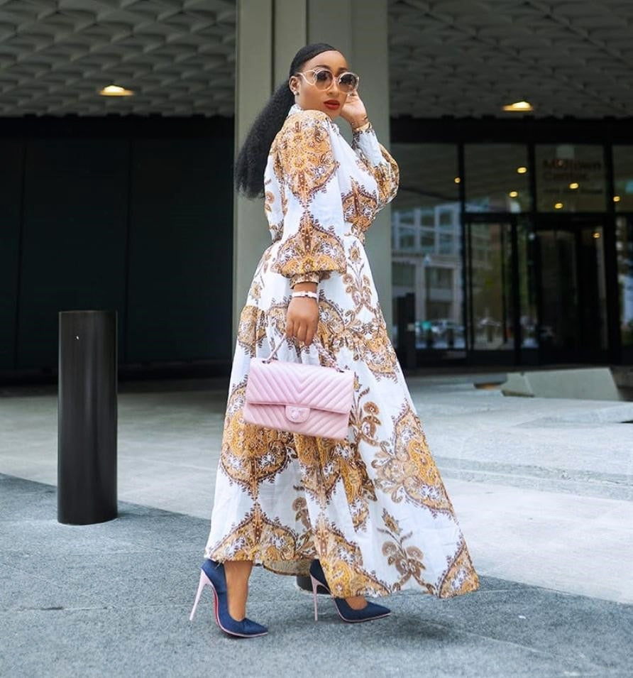 African Dresses for Women Spring Autumn 2020 Long Shirt Dress Dashiki Maxi Dresses Elegant Long Sleeve arabic Vestidos