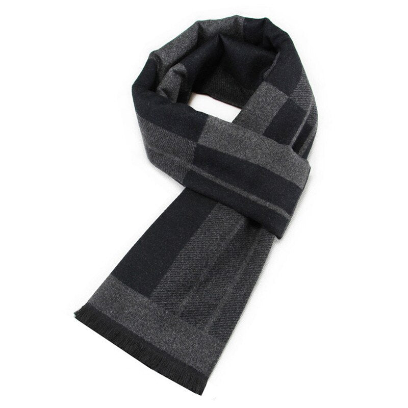 RUNMEIFA 2022 Classic Autumn &amp; Winter Warm Plaid Man Scarf Cashmere Wool Panama Soft Striped Long Scarf High Quality 40 Colors