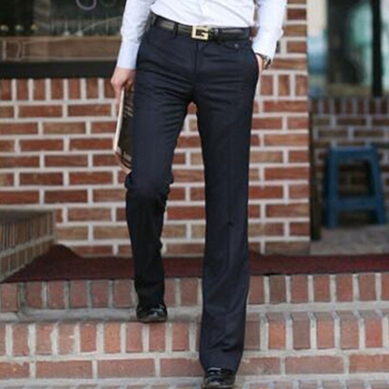 2023 New Men&#39;s Flared Trousers Formal Pants Bell Bottom Pant Dance White Suit Pants Size 28 29 30 31 32 33 34 36 37