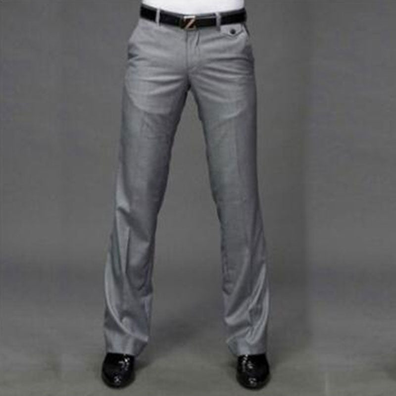 2023 New Men&#39;s Flared Trousers Formal Pants Bell Bottom Pant Dance White Suit Pants Size 28 29 30 31 32 33 34 36 37