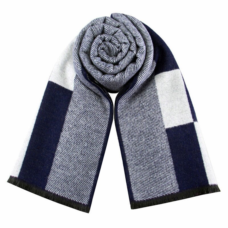 RUNMEIFA 2022 Classic Autumn &amp; Winter Warm Plaid Man Scarf Cashmere Wool Panama Soft Striped Long Scarf High Quality 40 Colors