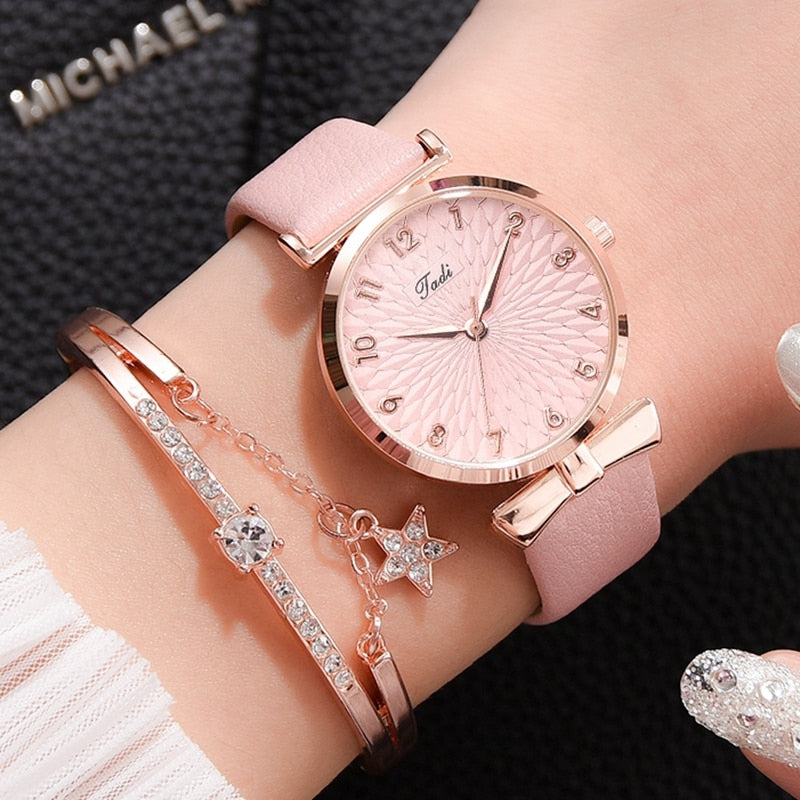 Luxury Women Bracelet Quartz Watches For Women Magnetic Watch Ladies Sports Dress Pink Dial Wrist Watch Clock Relogio Feminino