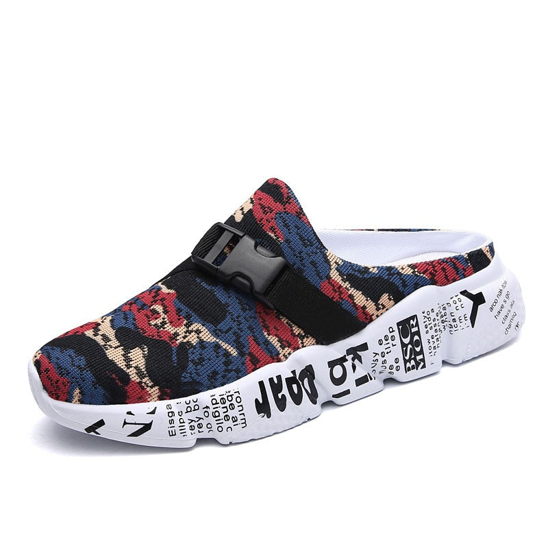 Large Size Men Slippers High Quality Summer Breathable Outdoor Mens Half Slippers Camo Fashion Trend Shoes Sport Sandals Male