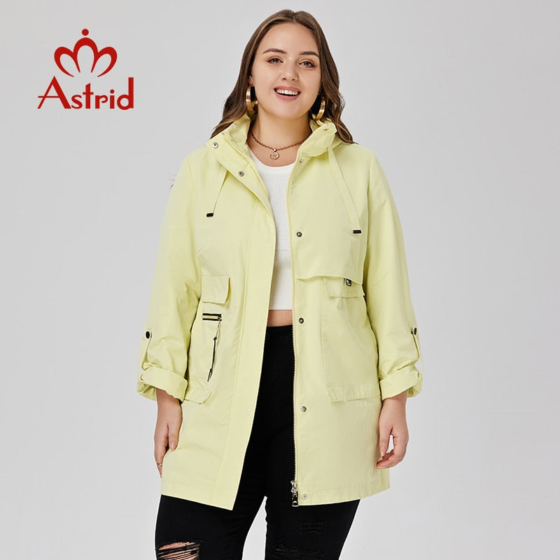 Women&#39;s Trench Coat Long Overcoat Big Pockets Casual Windbreaker Jacket Women Clothes Plus Size Spring 2023 New In Outerwears