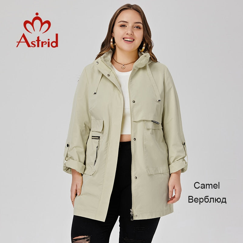 Women&#39;s Trench Coat Long Overcoat Big Pockets Casual Windbreaker Jacket Women Clothes Plus Size Spring 2023 New In Outerwears