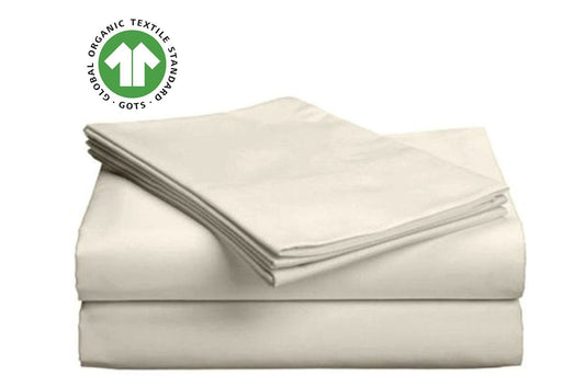 Upgraded Bonus! Organic Cotton Sateen Sheet Set